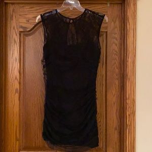Black Lace Neck Dress